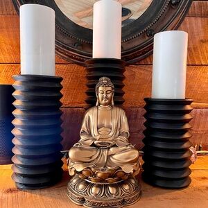 Bronze Buddha Statue attached to Lotus Base